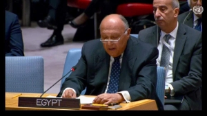 كلمة مصر التي ألقاها السيد/ سامح شكري، وزير الخارجية  أمام جلسة مجلس الأمن الوزارية حول الوضع في قطاع غزة