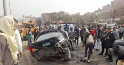 إصابة 8 أشخاص فى حادث تصادم سيارتين بمدينة 6 أكتوبر